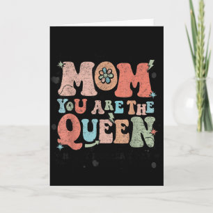 Tarjeta Mamá eres la reina camiseta chica mujeres feliz dí