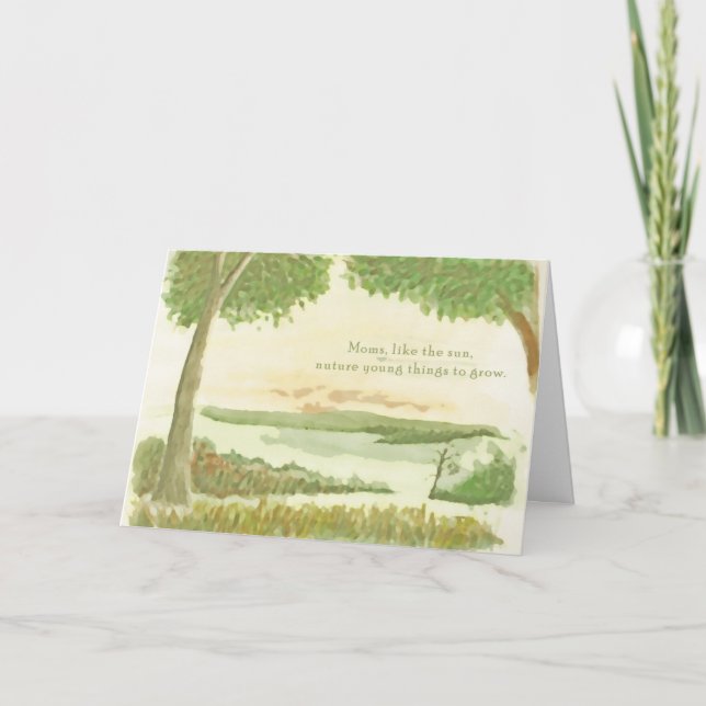 Tarjeta Mamá es como el sol... (Anverso)