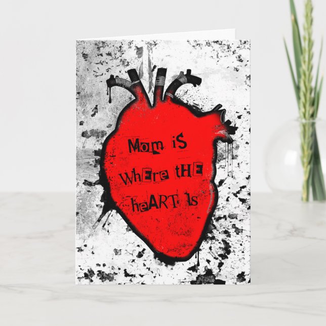 Tarjeta mamá es el corazón anatómico (Anverso)