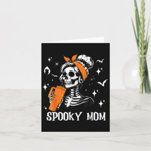 Tarjeta Mamá espantada Groovy Vintage Halloween Spooky Mam