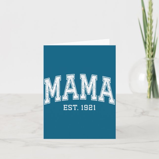 Tarjeta Mama Est 1921 Mom D Mothers Day Ized  (Anverso)