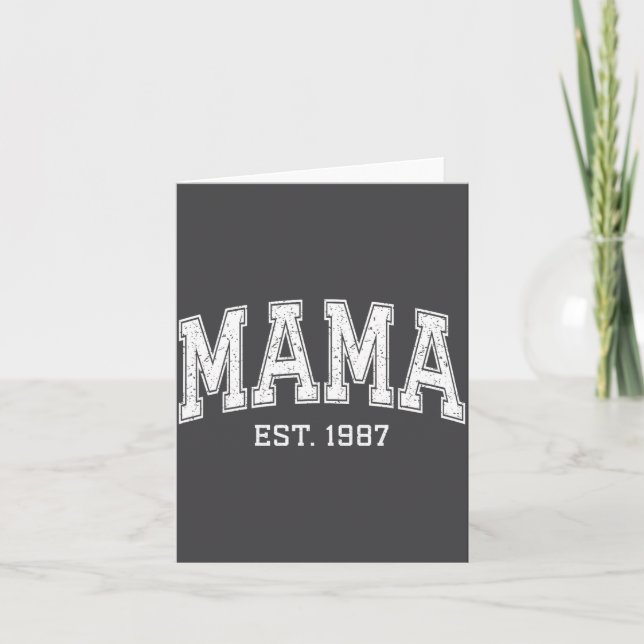 Tarjeta Mama Est 1987 Mom D Mothers Day Ized  (Anverso)