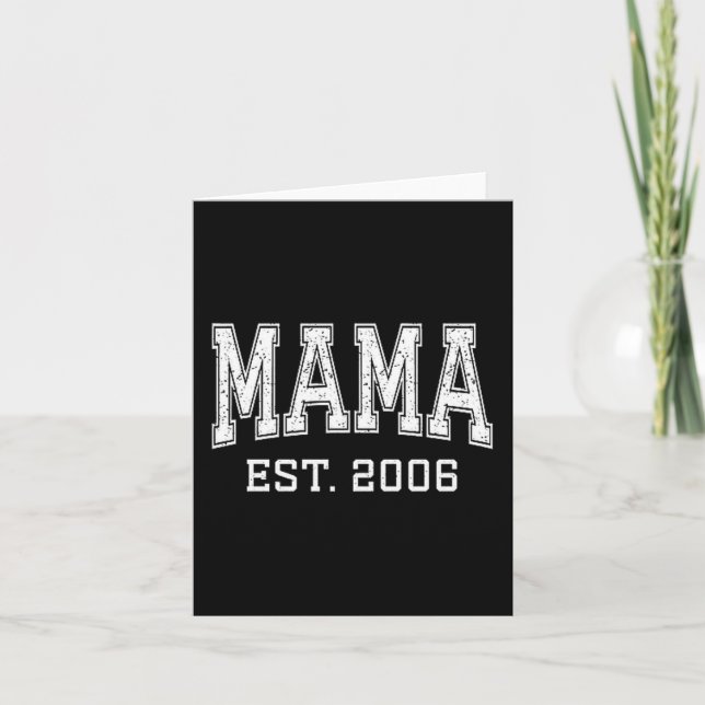 Tarjeta Mama Est 2006 Mom D Mothers Day Ized Premium Tri-b (Anverso)