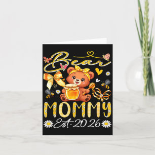 Tarjeta Mamá Est 2026 Corbata de Lazo Floral Día de la Mad