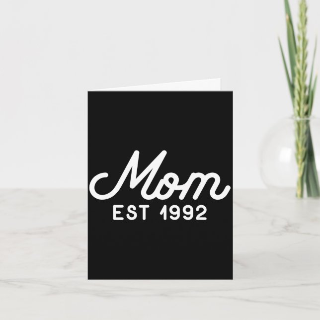 Tarjeta Mamá estableció el día de las madres de 1992 (Anverso)