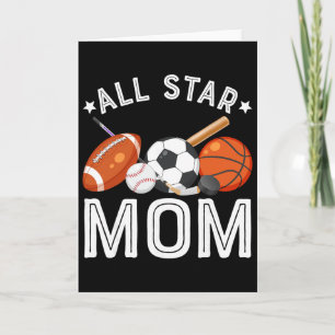 Tarjeta Mamá Estelar Del Niño De Cumpleaños Fútbol De Esqu