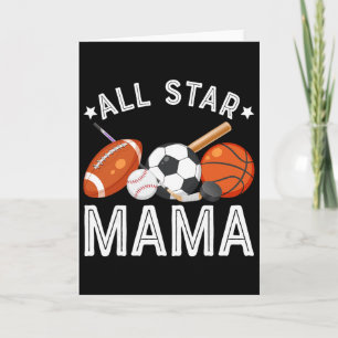 Tarjeta Mamá Estrella del Niño Cumpleañero Fútbol Sketll