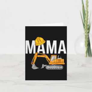 Tarjeta Mama excavadora construcción familia coincidente m