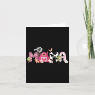 Tarjeta Mama Farm Animal Birthday 1er Matanza Familiar