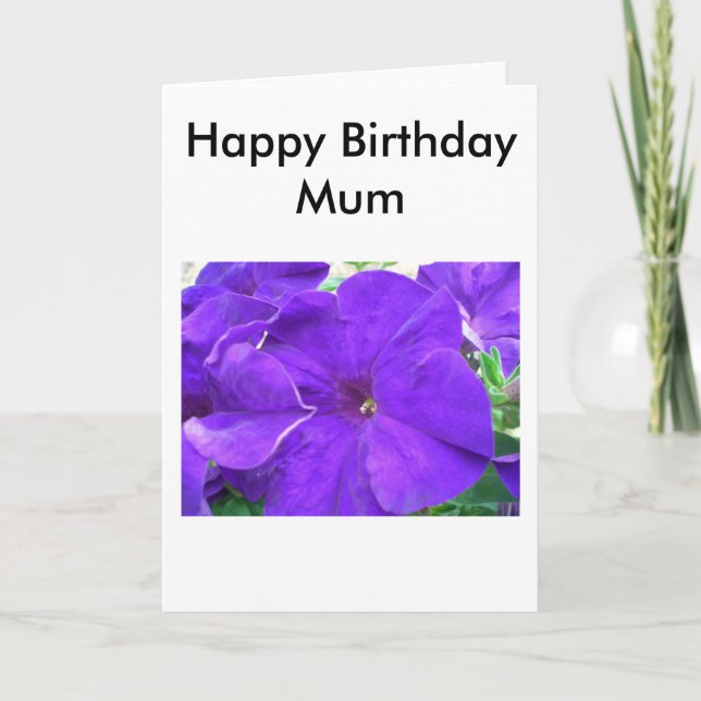 Tarjeta Mamá feliz de BIrthday (Anverso)