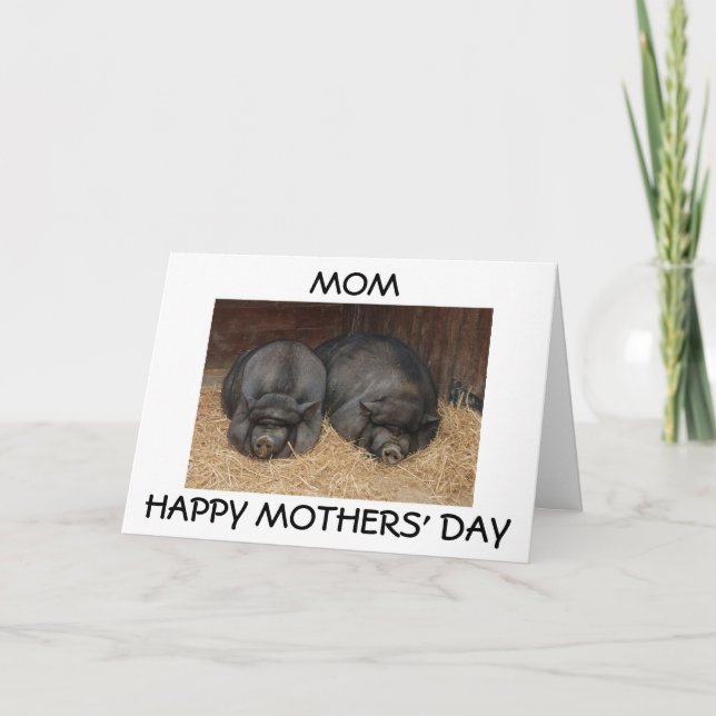 TARJETA "MAMÁ, FELIZ DÍA DE LA MADRE" DE HIJO O HIJA (Anverso)