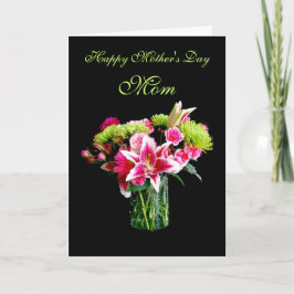Tarjeta Mamá, Feliz Día de la Madre, Stargazer Lily Bouque