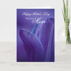 Tarjeta Mamá / Feliz Día de la Madre - Tulipán morado