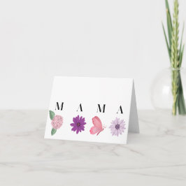 Tarjeta MAMA Floral Butterfly, Mothers Day Card