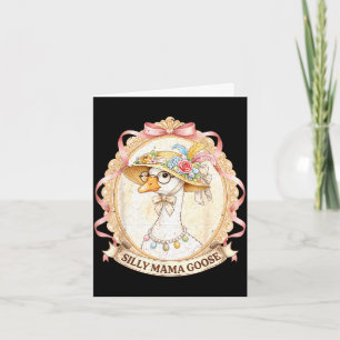 Tarjeta Mama gansa vintage para niños niñas mujeres mamá m