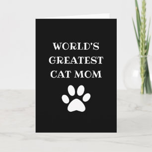 Tarjeta Mamá Gata Más Grande del Mundo Personalizado Texto