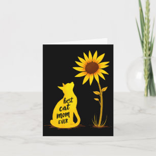 Tarjeta Mamá gata siempre girasol gatito amante de las mas