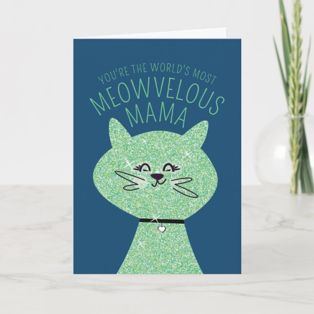 Tarjeta Mamá Gato Maravillosa (Anverso)