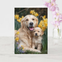 Mamá Golden Retriever Día de la Madre Amor