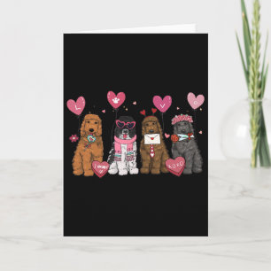 Tarjeta Mamá Goldendoodle femenina día de San Valentín Gol