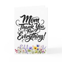 Mamá gracias por todo acuarela flores silvestres