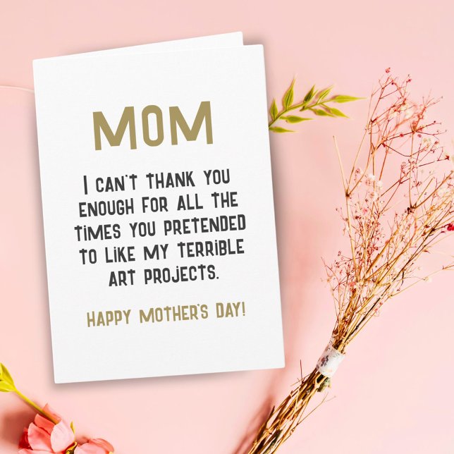 Tarjeta Mamá graciosa cita humor para el Día de la Madre (Subido por el creador)