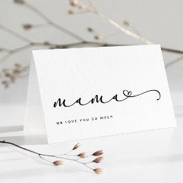 Tarjeta Mamá | Guión de Moda y corazón con foto