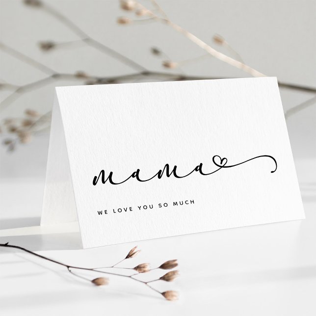 Tarjeta Mamá | Guión de Moda y corazón con foto (Subido por el creador)