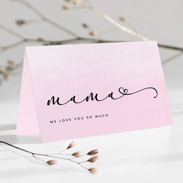 Tarjeta Mamá | Guión de Moda y corazón con foto (Subido por el creador)