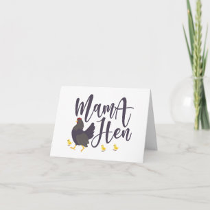 Tarjeta Mama Hen, el amante del pollo PERSONALIZADO