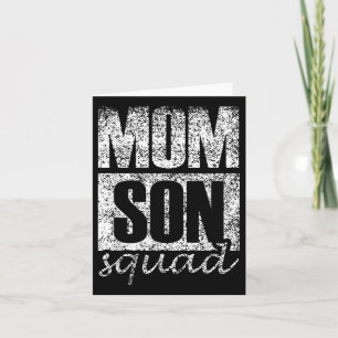 Tarjeta Mamá hijo Día de la Madre de escuadrón a juego con