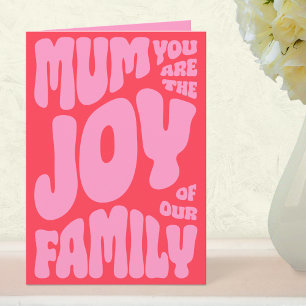 Tarjeta Mamá La Alegría De La Familia Día De Las Madres Mo