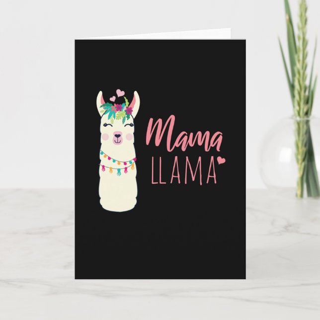 Tarjeta Mama Llama Kawaii Alpaca regalo para mamá (Anverso)