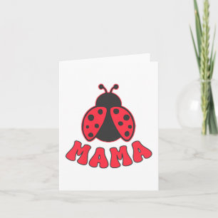 Tarjeta Mama Mariquita Cumpleaños Primera Niña Familia Igu
