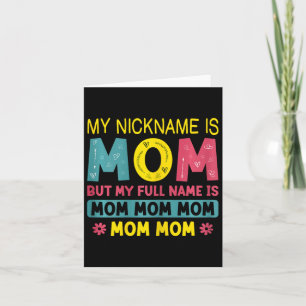 Tarjeta Mamá Mi Apodo Es Mamá Nombre Completo Es Mamá Mamá