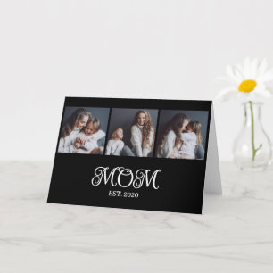 Tarjeta Mamá moderna establecida 3 Foto Día de la Madre 