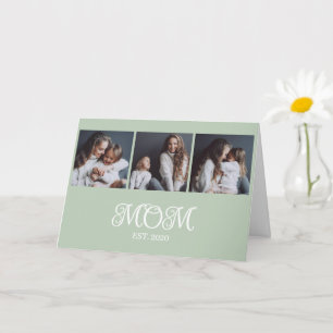 Tarjeta Mamá moderna estableció 3 fotos Día de la Madre