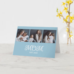 Tarjeta Mamá moderna estableció 3 fotos Día de la Madre 