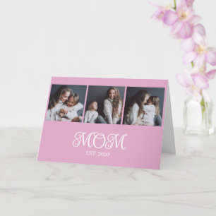 Tarjeta Mamá moderna estableció 3 fotos Día de la Madre 
