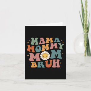 Tarjeta Mamá Mom Bruh Retro Groovy Regalos del Día de las 