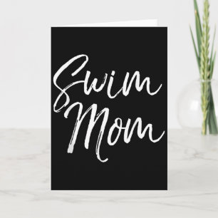 Tarjeta Mamá nadadora linda regalo del día de la madre par
