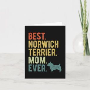 Tarjeta Mamá Norwich Terrier Siempre Amantes de los Perros