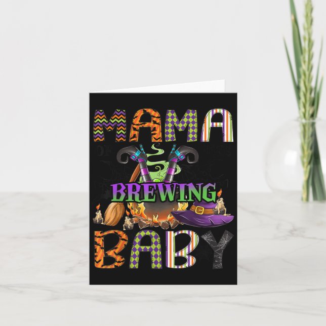 Tarjeta Mama Of Brewing Baby Halloween One Soky Mama  (Anverso)