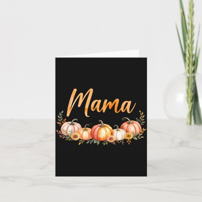 Tarjeta Mama Of Little Pumpkin First Birthday Autumn Pumpk (Anverso)