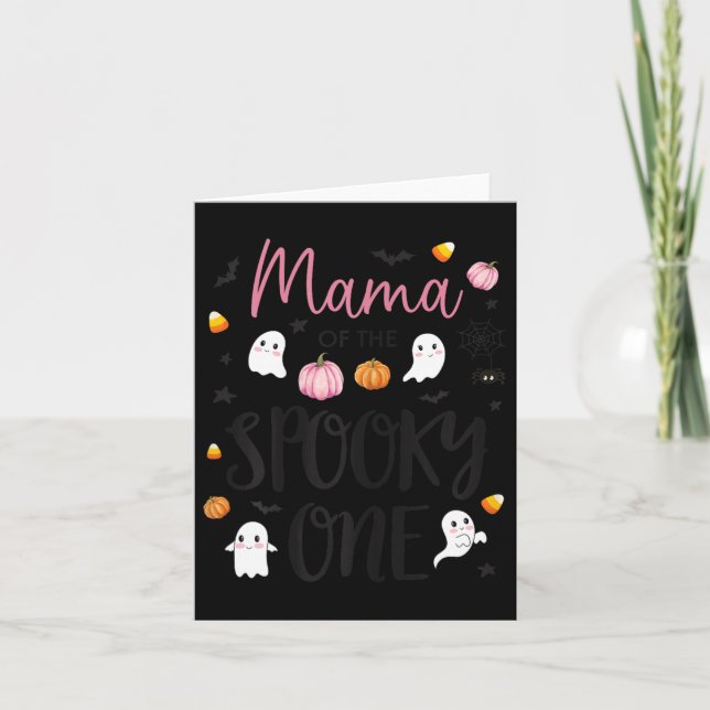 Tarjeta Mama Of The Soky One Girl 1st Birthday Nk Hallowee (Anverso)