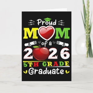Tarjeta Mamá Orgullosa De Graduada De 5to Grado 2026 Día D