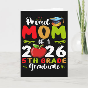 Tarjeta Mamá Orgullosa De Graduada De 5to Grado 2026 Día D