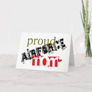 Tarjeta mamá orgullosa de la fuerza aérea