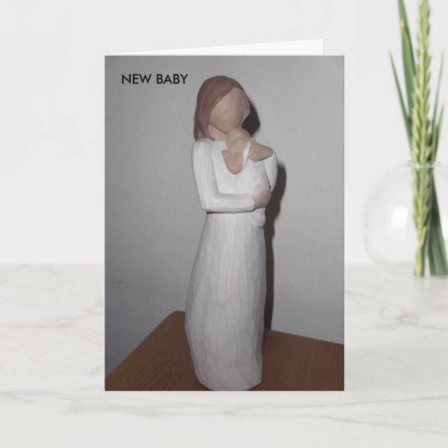 Tarjeta mamá orgullosa de recién nacido (Anverso)