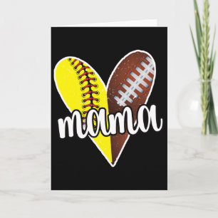 Tarjeta Mamá orgullosa jugador de fútbol suave pie mamá